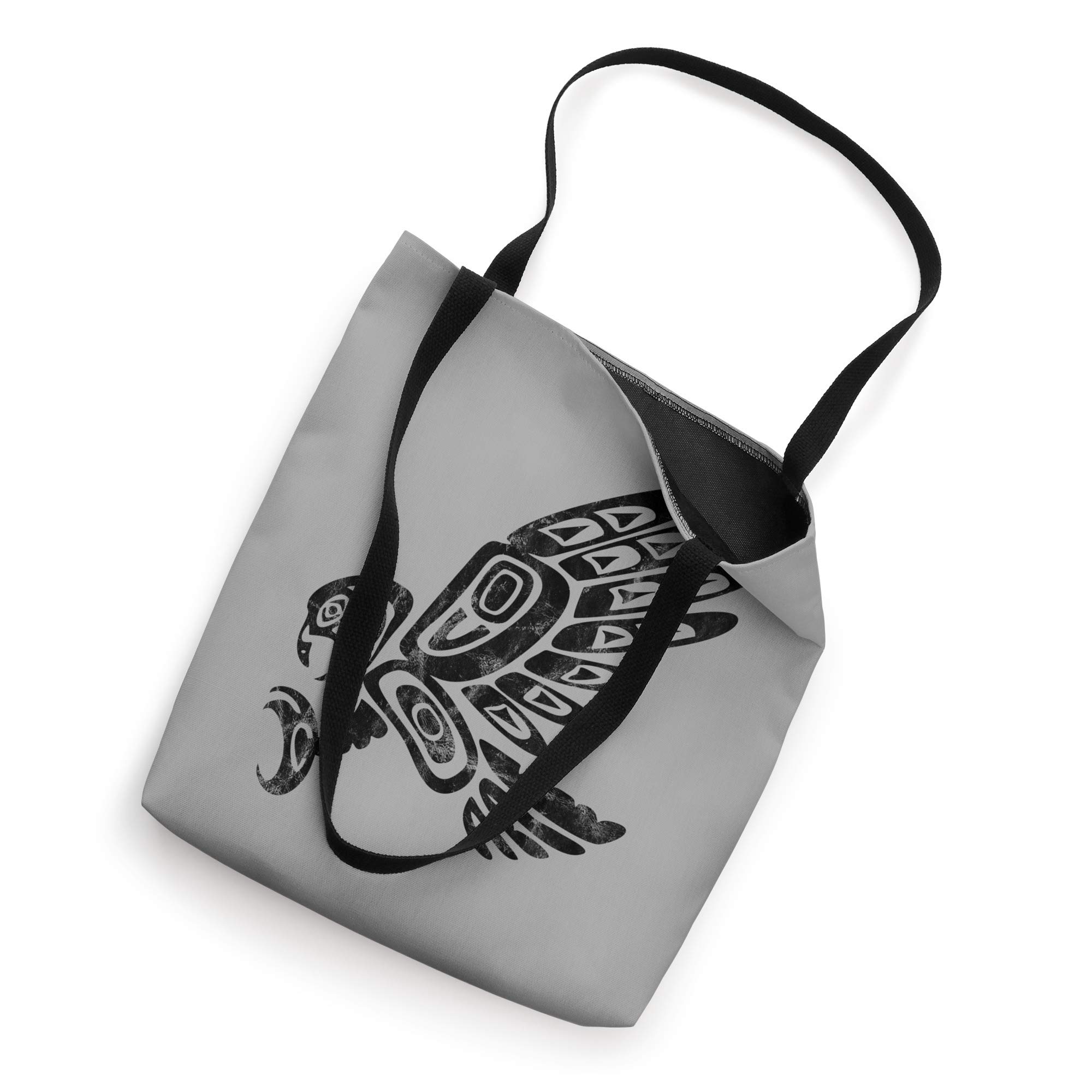 Falcon Abstract Haida Art Pacific Northwest Coast Bird Tote Bag