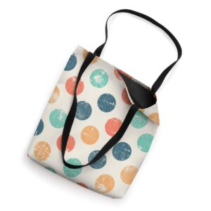 Colorful Vintage Polka Dots Decorative Pattern Tote Bag