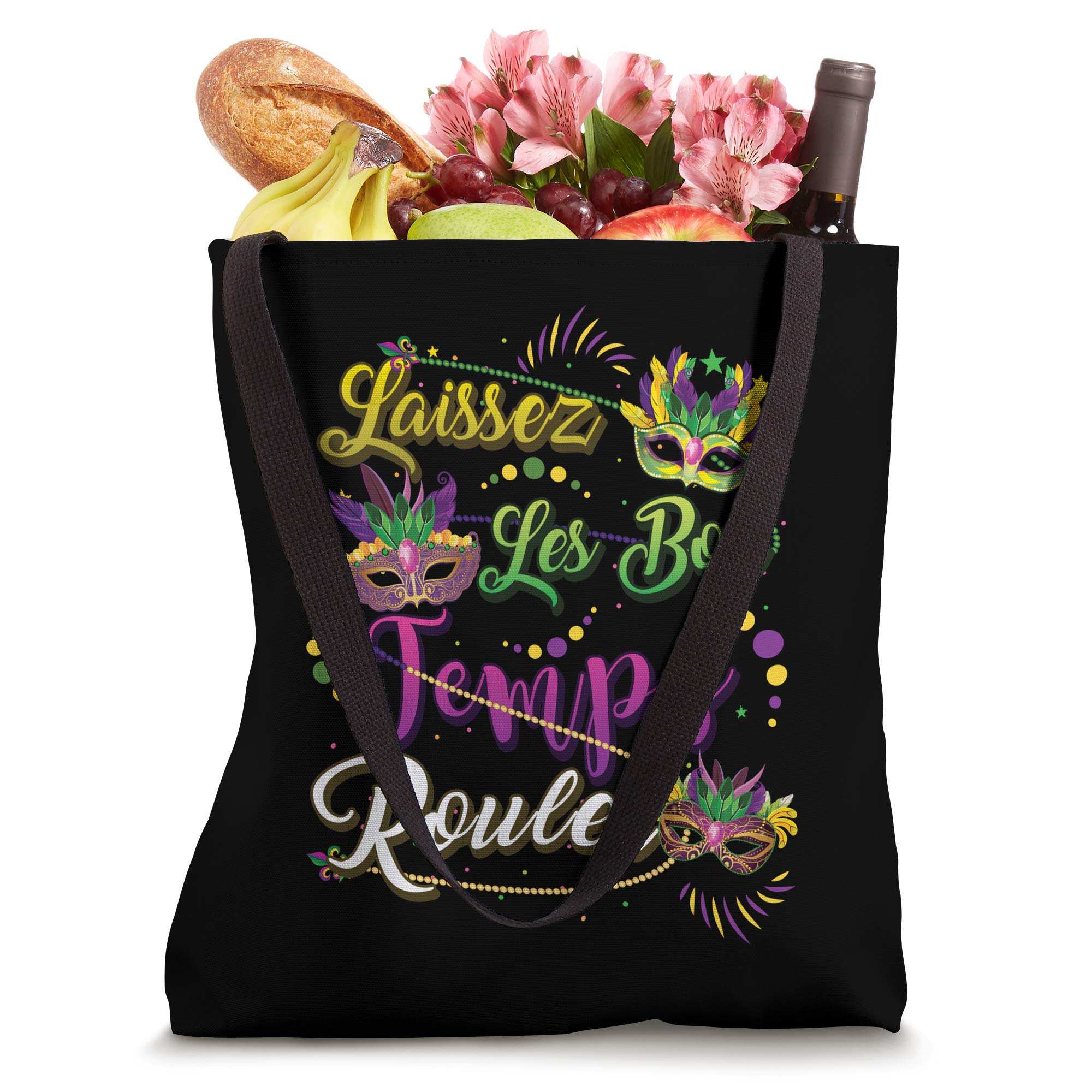 Laissez Les Bon Temps Rouler Mardi Gras Beads Tee Men Women Tote Bag