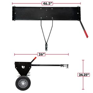 Brinly SAT2-40BH-P Tow Behind Spike Aerator with Transport Wheels, 40"