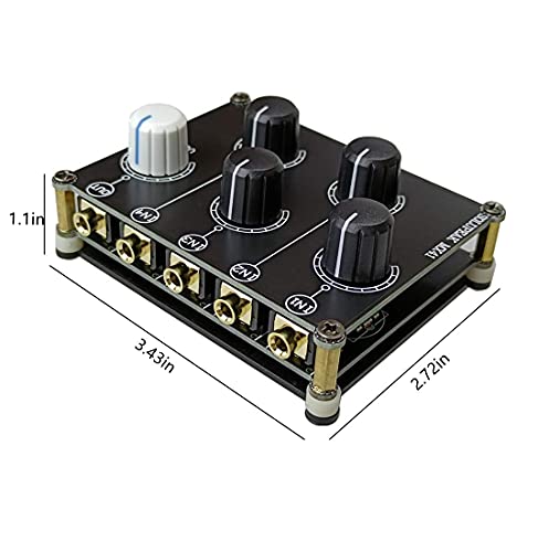 mini 4-way audio mixer Stereo 4-in-1-out AUX, Passive 3.5mm line levels control