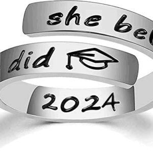 Angel's Draw Home Class of 2024 Ring Graduation Ring for Her Gift Graduation Ring Graduation 2024 Gifts High School College Graduation Gift for Him Her