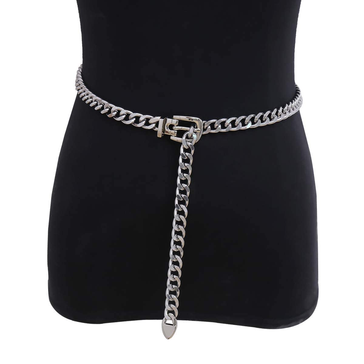 Chain Belts for Women Waist Chain Belt Chain Chunky Jewelry for Women Teen Girls (Silver-39)