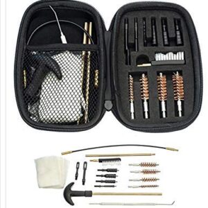 EDOG Range Warrior 27 Pc Gun Cleaning Kit - Compatible with Sig P320 - Instructional Step by Step Pistol Mat, Range Warrior Universal .22 9mm - .45 Kit & Tac Book Accessories Set