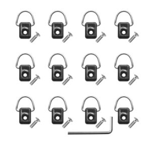 KUNPENG 12pcs Boat D Rings with Screw Kayak Kit Deck Loop Mounting Tie Down 304 Rope Buckle,D-Type Buckles,Special Buttons for Kayak Accessories