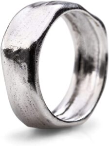 joolala winding road hand hammered oxidized finish ring in 925 sterling silver - gift for women, size 7