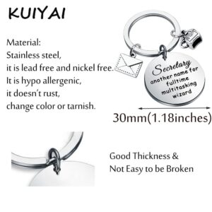 KUIYAI Secretary Keychain Secretary Staff Gift Office Worker Gift Receptionist Gift Secretary Retirement Gift (KEY-Secretary S)