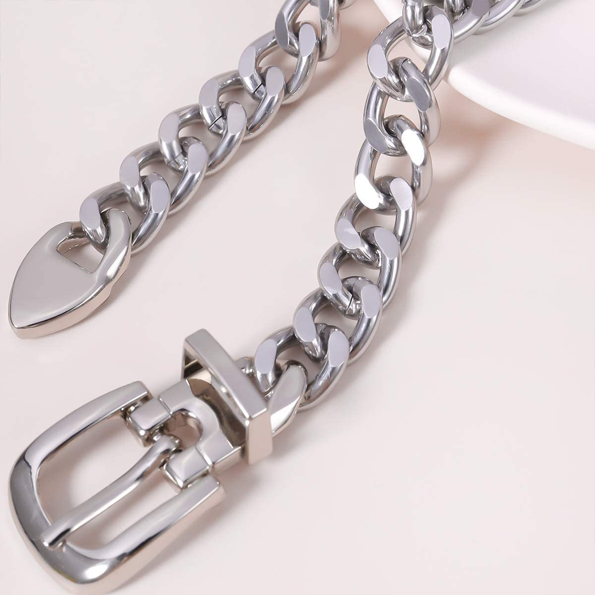 Chain Belts for Women Waist Chain Belt Chain Chunky Jewelry for Women Teen Girls (Silver-39)