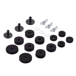 (21 pieces) cymbal replacement accessories, cymbal felts hi-hat clutch felt hi hat cup, felt cymbal sleeves with base wing nuts, washer, sleeves and base wing nuts replacement for drum set