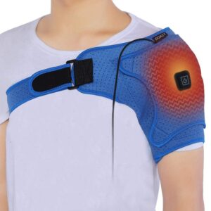 yosoo heated shoulder brace support wrap,rotator cuff brace heating pad support brace,shoulder heating pads electric for rotator cuff, joint capsule & biceps tendon injury frozen shoulder shoulder