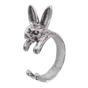 rostivo bunny ring for women and men cute easter ring rabbit ring