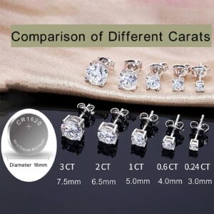 YODEWA Earrings for Women Trendy Hypoallergenic 925 Sterling Silver Moissanite Earrings Studs Jewelry Gifts for Women/Mom - Moissanite 0.6CT