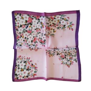 AIMHANKY Handkerchiefs for Women 100% Soft Cotton with Floral Print 17.8 Ines Pack of 6