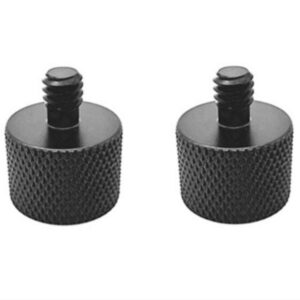 MxTong Mic Stand Adapter 5/8 to1/4 Microphone Screw Adapter Thread Screw Adapter for Camera Monitor Microphone Stand Microphone holder 2 Pack Black2