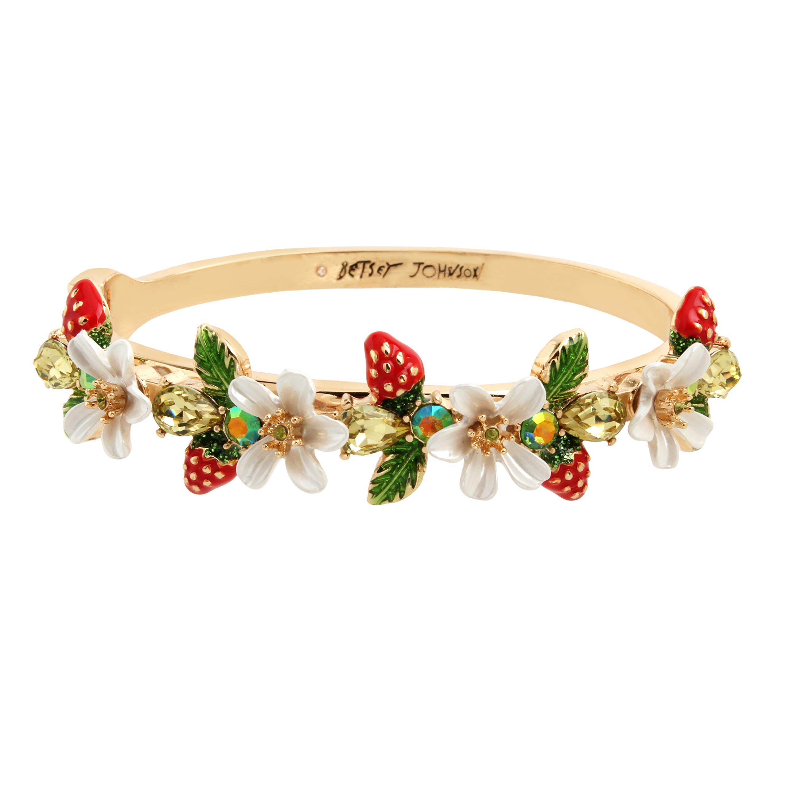 Betsey Johnson Strawberry Bangle Bracelet