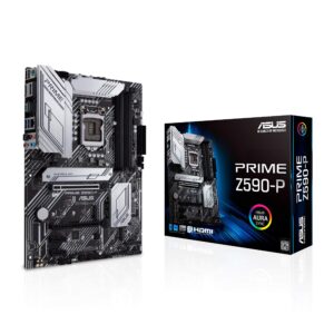 asus prime z590-p lga 1200 (intel® 11th/10th gen) atx motherboard (pcie 4.0, 10+1 power stages, 3x m.2, 2.5gb lan, front panel usb 3.2 gen 2 usb type-c®, thunderbolt™ 4 support)