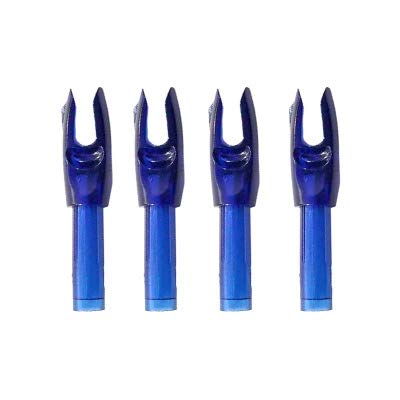 Arrow Nocks for ID .165 in / 4.2 mm Arrow Shaft, 12 Pack, Plastic Arrow Tails for Coumpound/Recurve Bows (Blue)