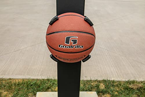 Silverback Basketball Holder Compatible with Men's, Women's, Youth Basketballs, Soccer Balls, Volleyballs, and Kickballs,Black