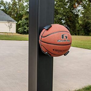 Silverback Basketball Holder Compatible with Men's, Women's, Youth Basketballs, Soccer Balls, Volleyballs, and Kickballs,Black