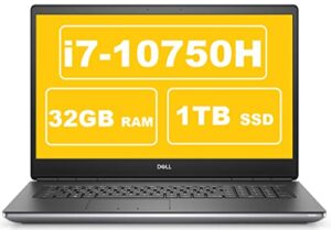 dell 2021 precision 7000 7750 17.3-inch fhd 1080p mobile workstation business laptop (intel 6-core i7-10750h, 32gb ddr4, 1tb ss wi-fi 6, thunderbolt 3, rj-45, windows 10 pro (renewed)