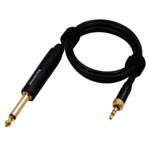 Guitar bass Instrument 1/8 to 1/4 Replacement Cable for sennheiser beltpack Transmitter Wireless System