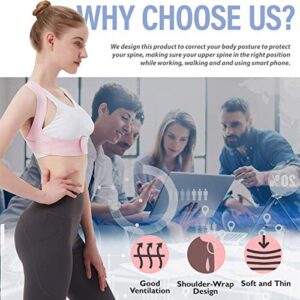 Vicorrect Posture Corrector for Women and Men, Adjustable Upper Back Brace for Clavicle Support and Providing Pain Relief from Neck, Shoulder, and Upper Back S-M (25"-35")