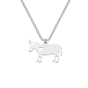 potiy donkey gifts donkey pendants necklace for donkey lovers animal lovers (necklace)