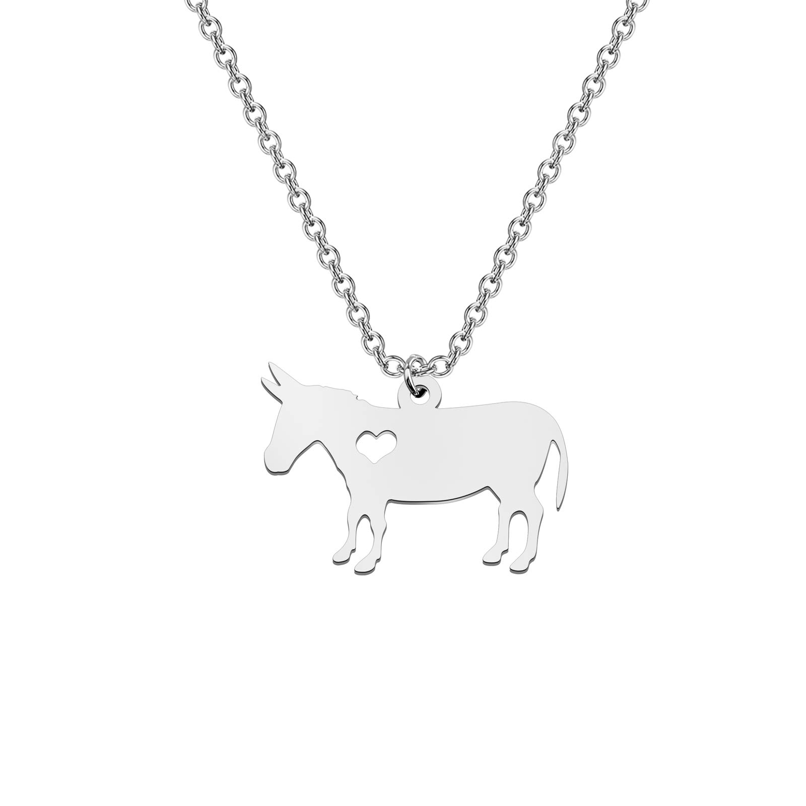 POTIY Donkey Gifts Donkey Pendants Necklace for Donkey Lovers Animal Lovers (necklace)