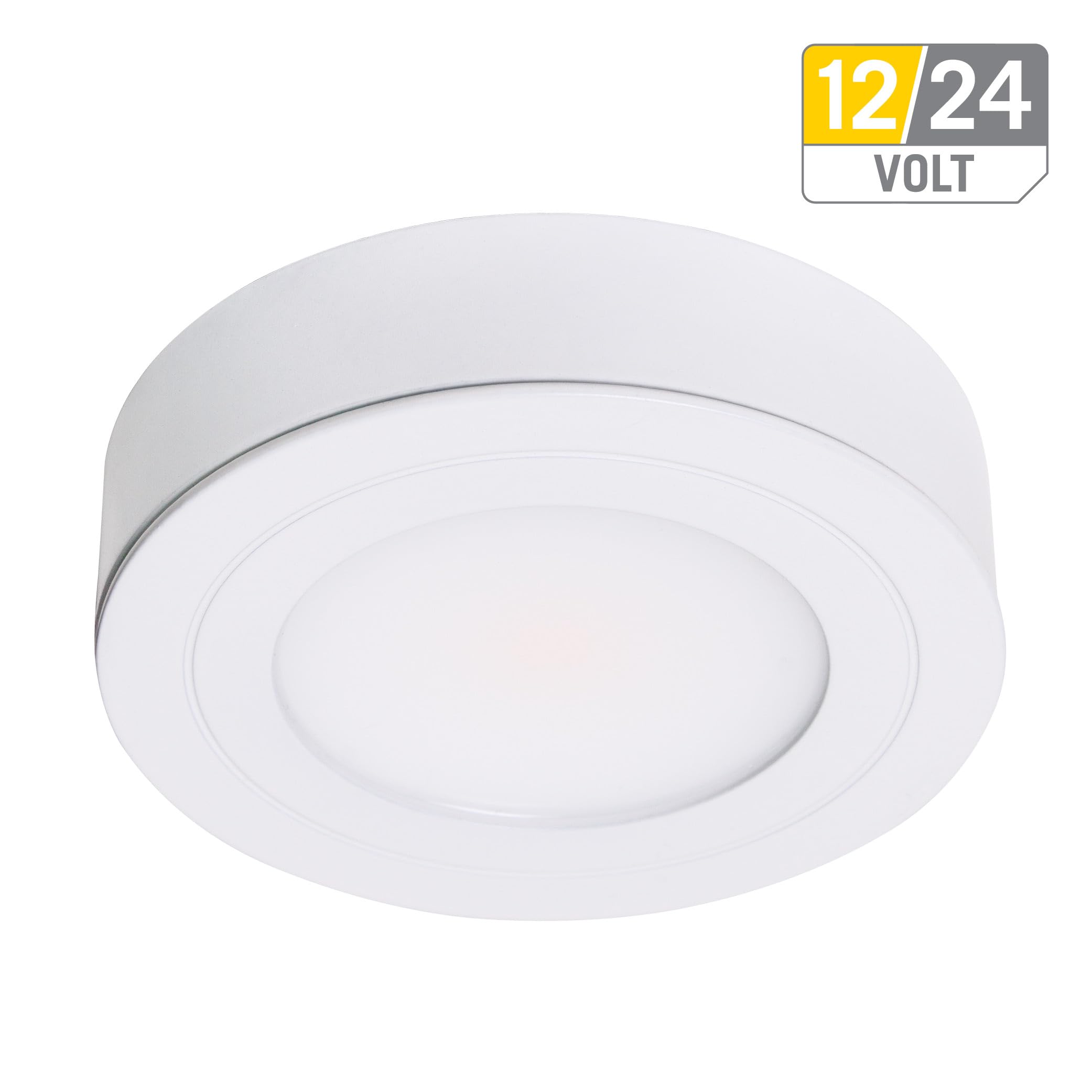 Armacost Lighting PureVue 233412 Dimmable LED Puck Light - Soft Bright White, White Finish