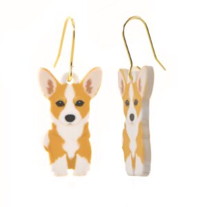 spinningdaisy pawing in love dog earrings | doggy mom essential corgi