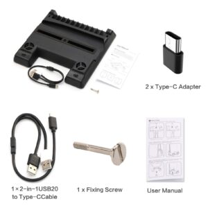 HEATFUN PS5 Charger Stand with Cooling Fan, 3 Levels Adjustable Speed, 12 Game Rack Organizer, Dual USB Ports, LED Indicator, Compatible with Disc and Digital Versions