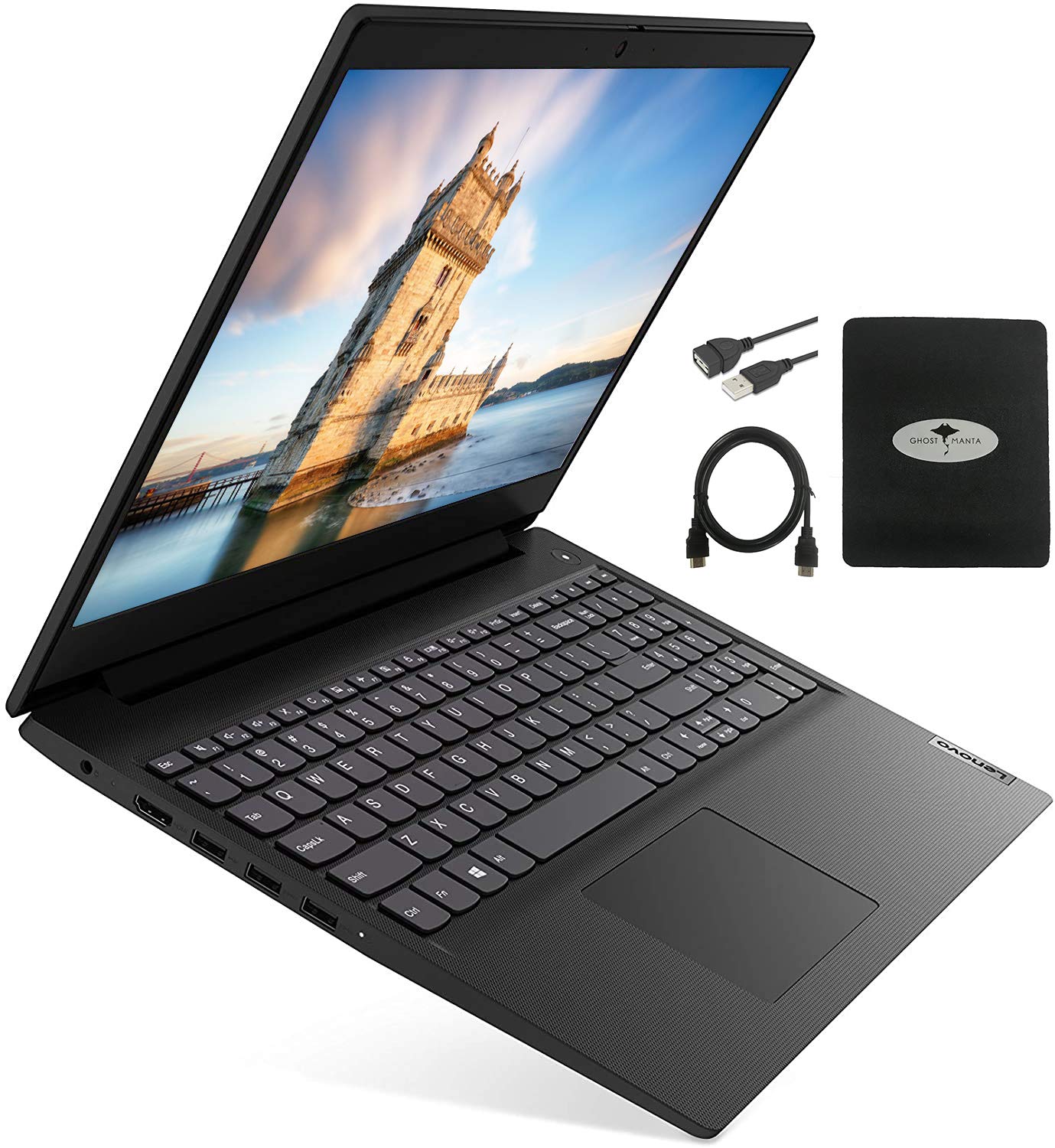 Lenovo 2021 Newest IdeaPad 3 15.6" HD Laptop for Business and Student, AMD Ryzen 3 3250U(Beat i7-7600u), 20GB RAM, 512GB PCIe SSD, HDMI WiFi, Windows 10 S w/Ghost Manta Accessories