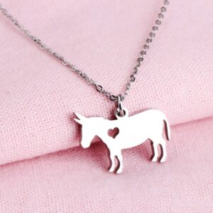 POTIY Donkey Gifts Donkey Pendants Necklace for Donkey Lovers Animal Lovers (necklace)