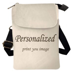 AFPANQZ Personalized Shoulder Bags Purse Mini Messenger Pouch Customized Cross Body Bag Portable Handbags Sling Satchels Zipper Wallet POD DIY Gifts Gifts