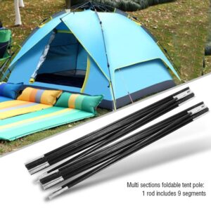 VGEBY Tent Support Rod, 4.9M Fiberglass Camping Tent Pole Bars Outdoor Sunshelter Support Tent Rod Replacement Awning Frames Accessories