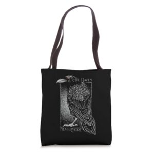 Edgar Allan Poe Nevermore Quoth The Raven Tote Bag