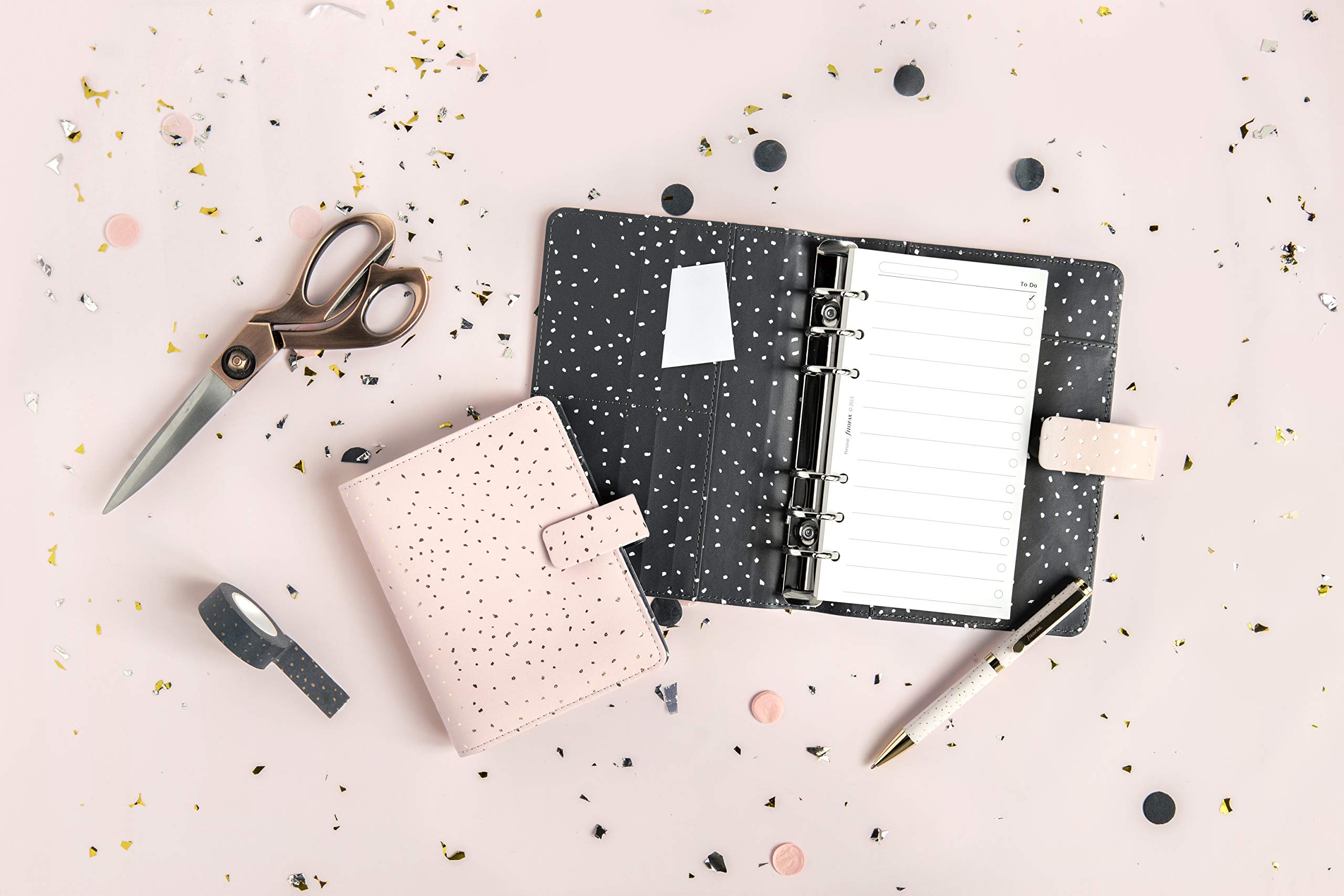 Filofax Pocket Confetti Rose Quartz Organiser