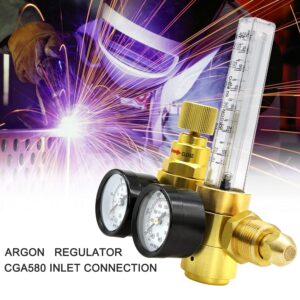 OYHBO Argon MIG TIG Flow Meter CO2 Regulator Welding 2 Gauges Gas Regulator Gas-saving CGA580 Welder