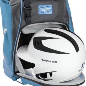 Rawlings | FRANCHISE Backpack Equipment Bag | Baseball / Softball | Columbia Blue