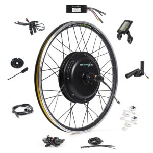 ebikeling waterproof ebike conversion kit 48v 1200w 24" direct drive electric bike conversion kit - front wheel electric bike kit - electric motorbike kit, front