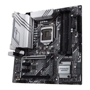 ASUS Prime Z590M-PLUS LGA 1200(Intel11th/10th Gen) microATX Motherboard (PCIe 4.0, 10 Power Stages, 3X M.2 Slot,Thunderbolt 4 Header,1Gb LAN, SPI-TPM Header,M.2 Socket -Key E Wireless,Aura Sync RGB)