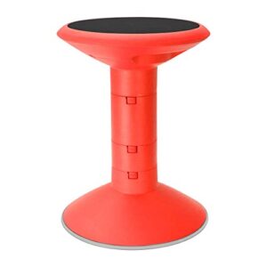 Storex Active Tilt Stool – Ergonomic Seating for Flexible Office Space and Standing Desks, Adjustable 12-24 Inch Height, Red (00324U01C)