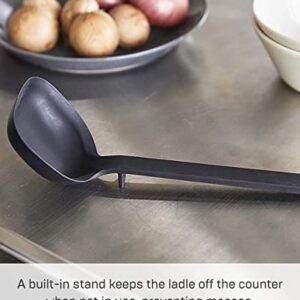 Yamazaki Home Tower Silicone Ladle - Ladle - Silicone, Black