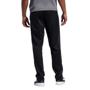 adidas Men's Essential Tricot Zip Pants (Large, Black/Carbon/Black)