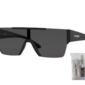 BE4291 346487 38MM Matte Black/Grey Rectangular Sunglasses for Men+ BUNDLE With Designer iWear Eyewear Kit