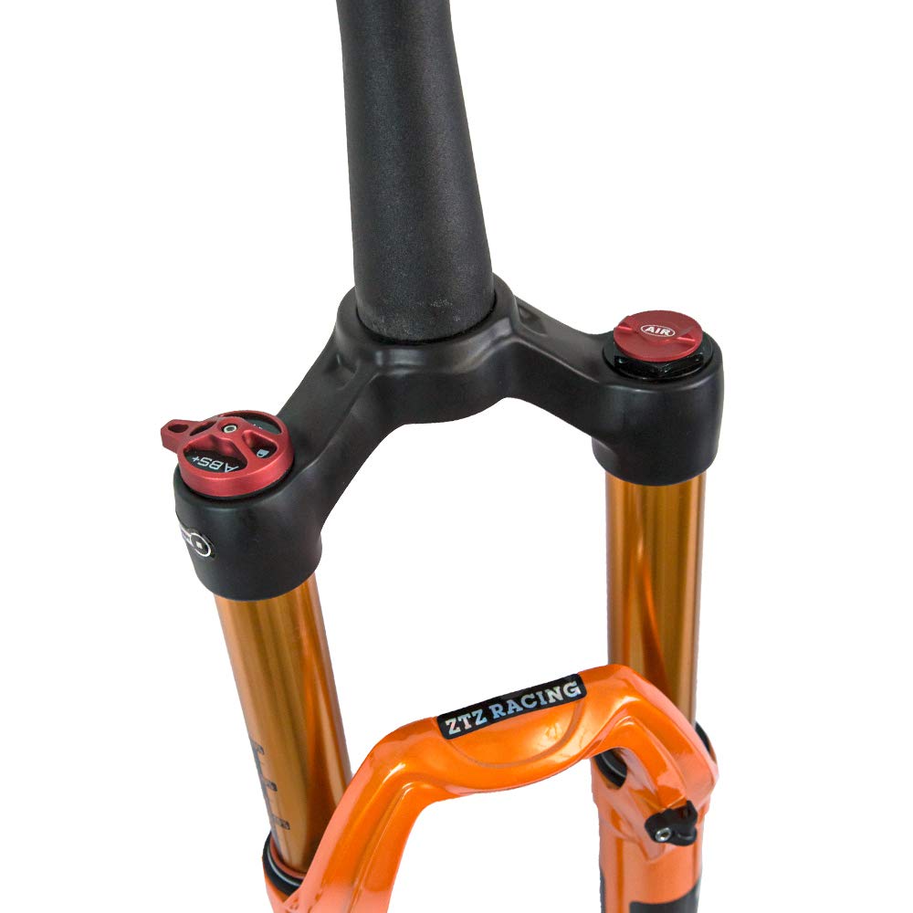 ZTZ MTB Forks Mountain Bike Suspension Fork 27.5 29 Inch Thru Axle 15mm MTB Air Suspension Fork, Travel 140mm Rebound Adjust 28.6mm Tapered Tube Manual Lockout Aluminum Alloy(Orange 27.5 inch)