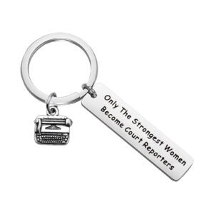 wsnang court reporter gift only the strongest women become court reporters keychain stenographer gift (court reporters kc)