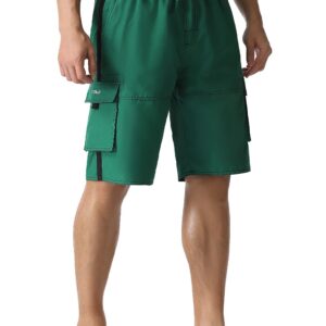 Nonwe Men's Swimming Shorts Lightweight Breathable Boardshorts with Drawstring Green 34