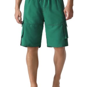 Nonwe Men's Swimming Shorts Lightweight Breathable Boardshorts with Drawstring Green 34