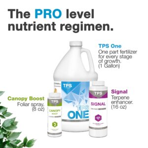 TPS-One Liquid One Part Nutrient from Veg to Bloom, Plus Signal Terpene Enhancer and Canopy Boost Foliar by TPS Nutrients